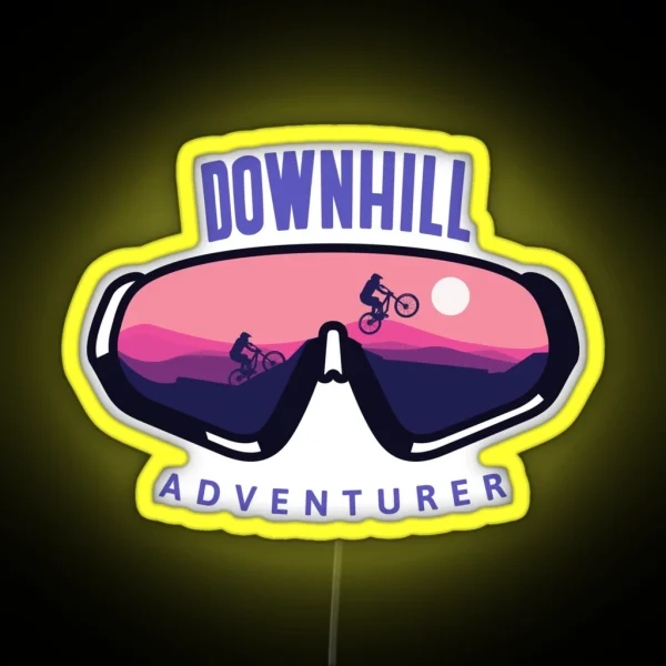 Mountain Bike Downhill Adventurer RGB Neon Sign