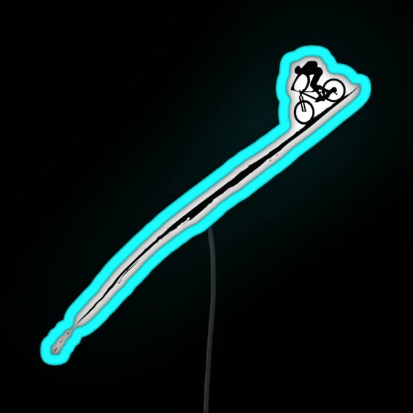 Mountain Bike Downhill Cycling Cyclist MTB Gift RGB Neon Sign