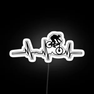 Mountain Bike Heartbeat RGB Neon Sign