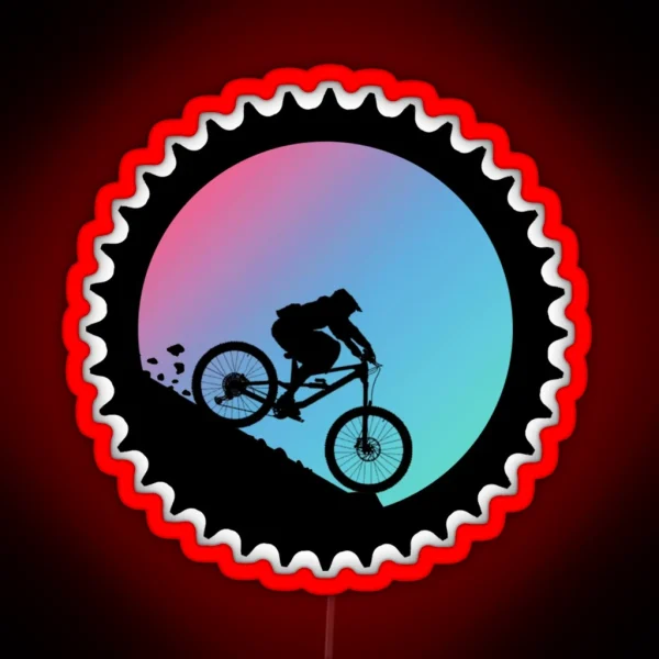 Mountain Biking Decal RGB Neon Sign