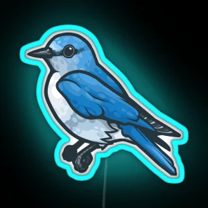 Mountain Bluebird RGB Neon Sign