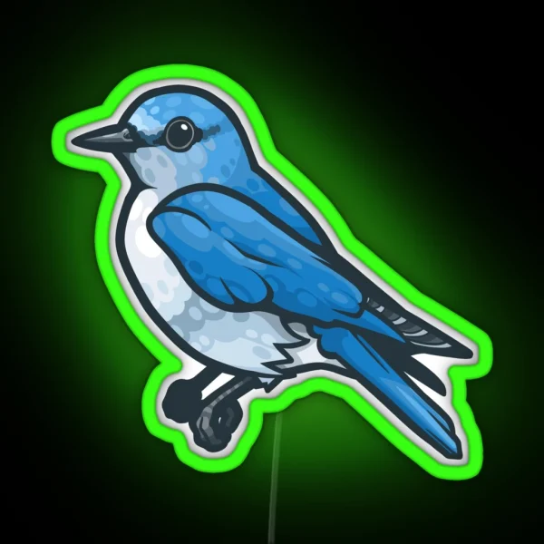 Mountain Bluebird RGB Neon Sign