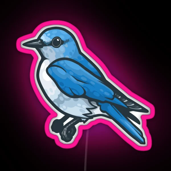 Mountain Bluebird RGB Neon Sign