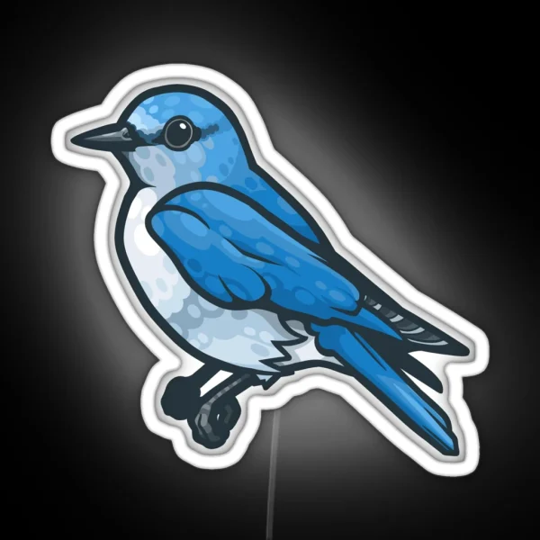 Mountain Bluebird RGB Neon Sign