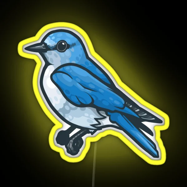 Mountain Bluebird RGB Neon Sign