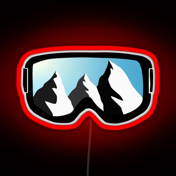 Mountain Day Goggles RGB Neon Sign