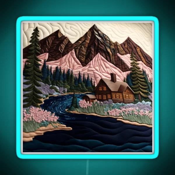 Mountain Dreams RGB Neon Sign