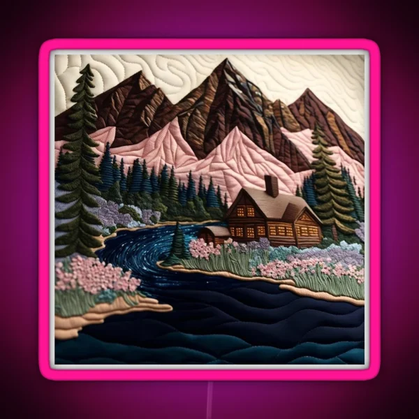 Mountain Dreams RGB Neon Sign