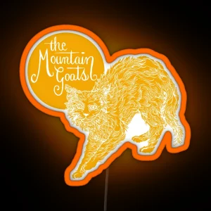 Mountain Goats Orange Cat Junior RGB Neon Sign