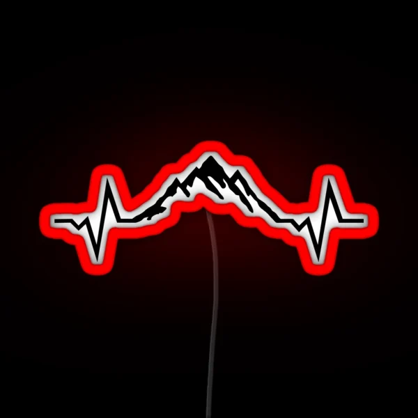 Mountain Heartbeat Mountains RGB Neon Sign