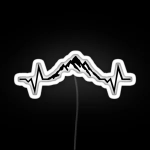 Mountain Heartbeat Mountains RGB Neon Sign