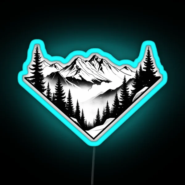 Mountain Minimalist RGB Neon Sign