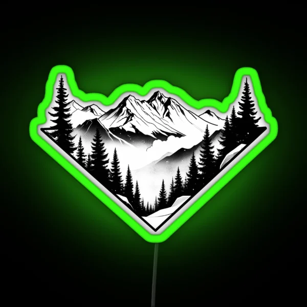 Mountain Minimalist RGB Neon Sign