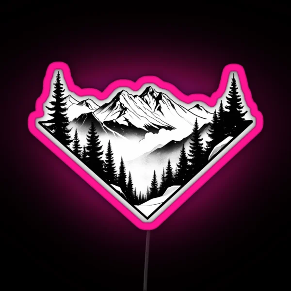 Mountain Minimalist RGB Neon Sign
