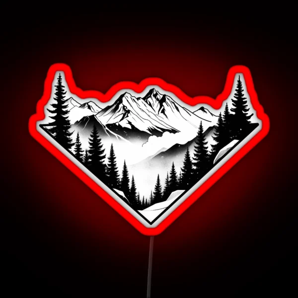 Mountain Minimalist RGB Neon Sign
