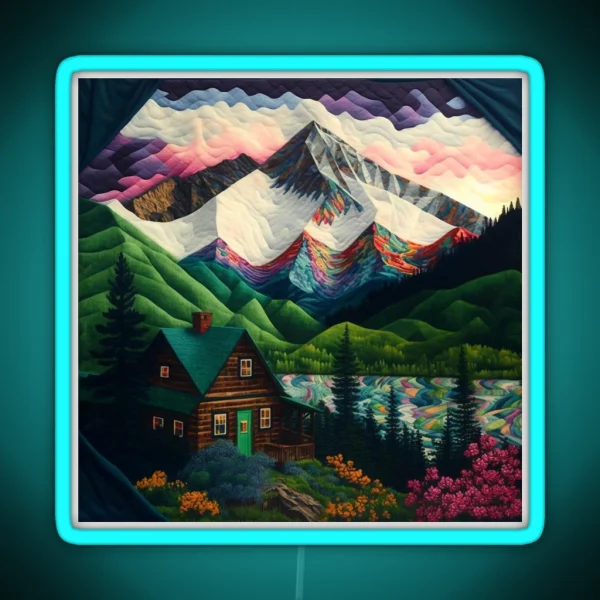 Mountain Paths RGB Neon Sign