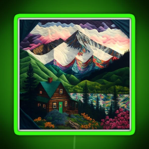 Mountain Paths RGB Neon Sign