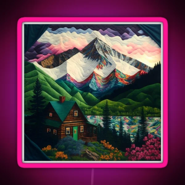 Mountain Paths RGB Neon Sign