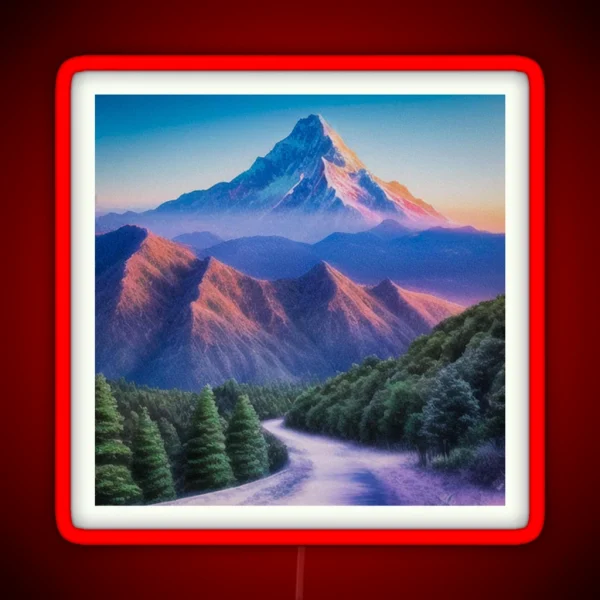 Mountain Peaks Tourism RGB Neon Sign