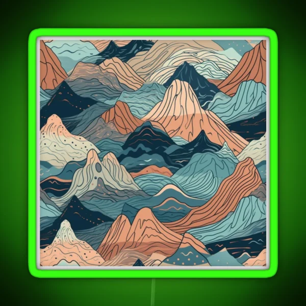 Mountain Range RGB Neon Sign