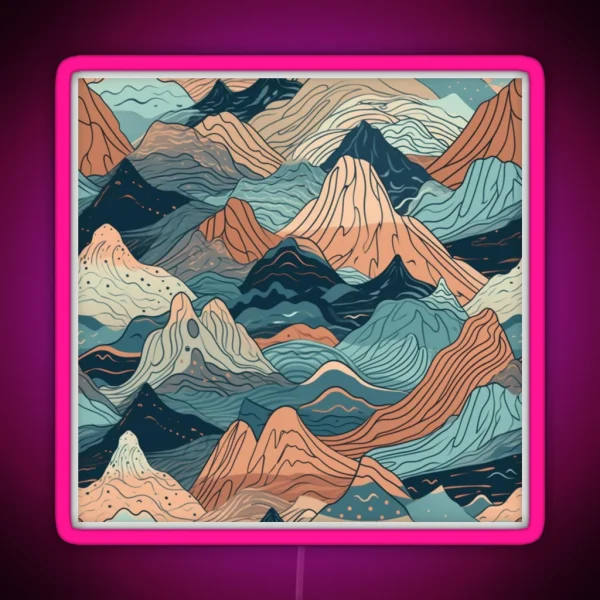 Mountain Range RGB Neon Sign