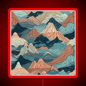Mountain Range RGB Neon Sign