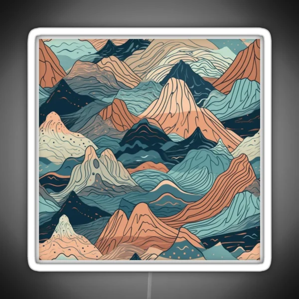 Mountain Range RGB Neon Sign