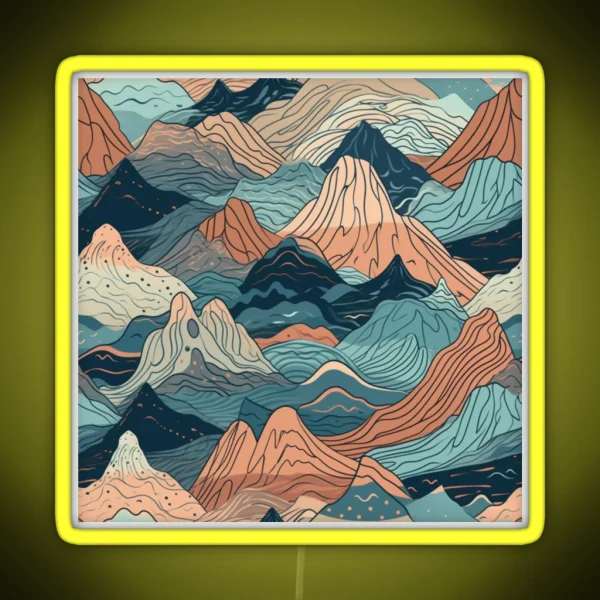 Mountain Range RGB Neon Sign