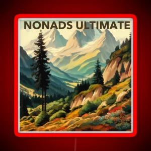 Mountain Scene Nonads RGB Neon Sign