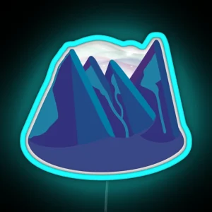 Mountain Scene RGB Neon Sign