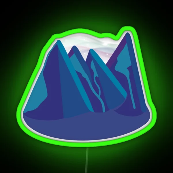 Mountain Scene RGB Neon Sign