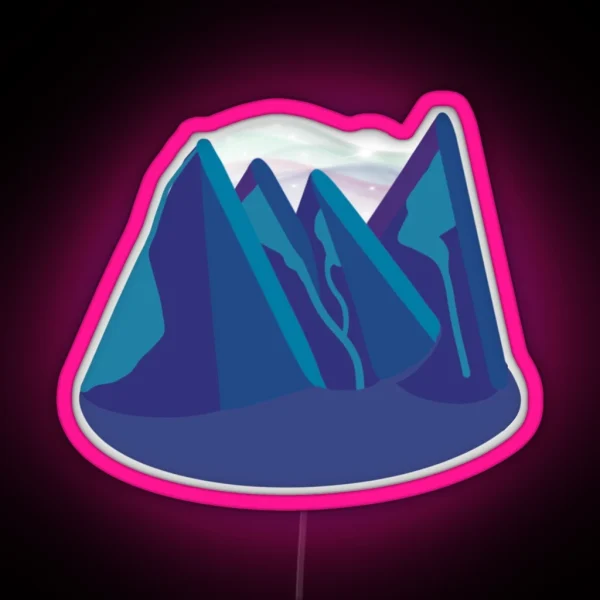 Mountain Scene RGB Neon Sign