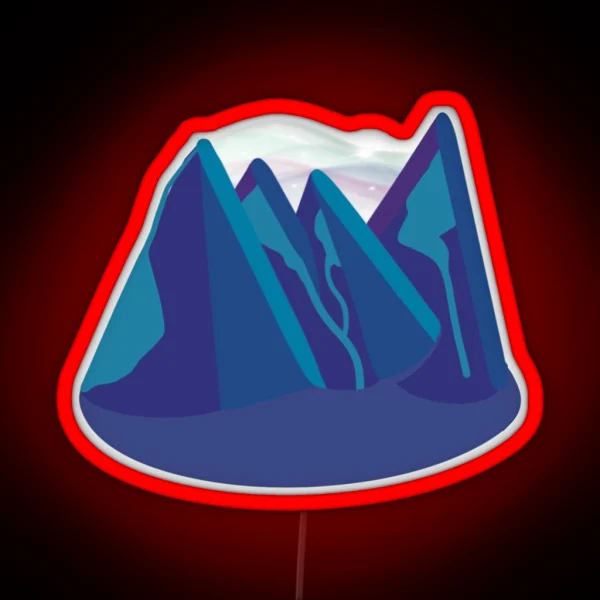Mountain Scene RGB Neon Sign