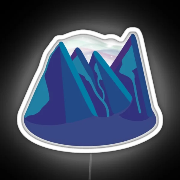 Mountain Scene RGB Neon Sign