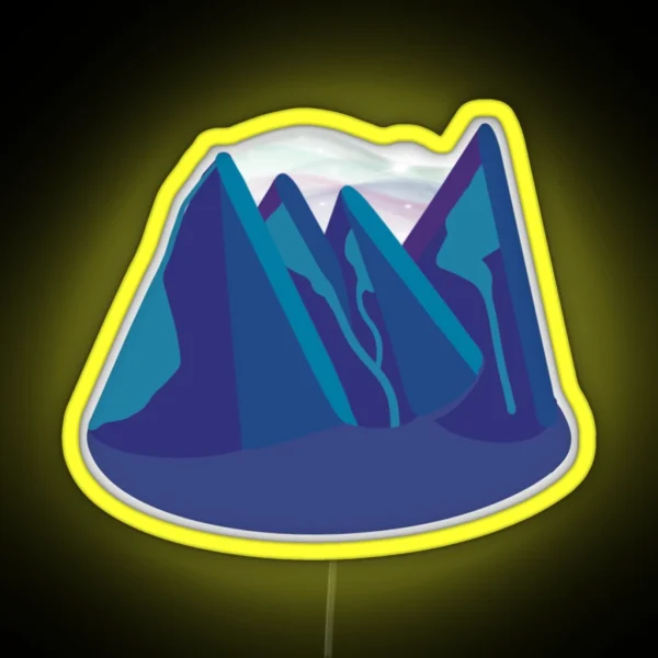 Mountain Scene RGB Neon Sign