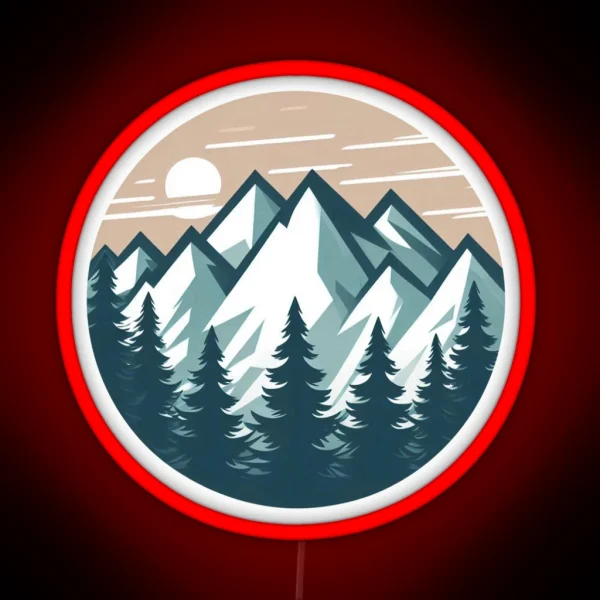 Mountain Scene RGB Neon Sign