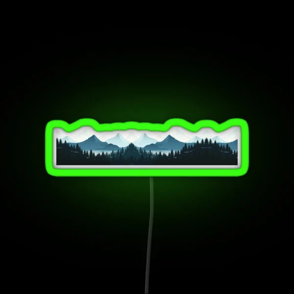 MOUNTAIN SCENERY RGB Neon Sign