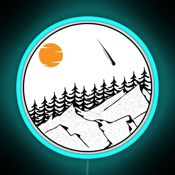 Mountain Sunrise RGB Neon Sign