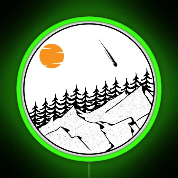 Mountain Sunrise RGB Neon Sign