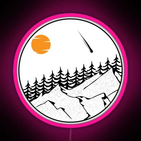 Mountain Sunrise RGB Neon Sign