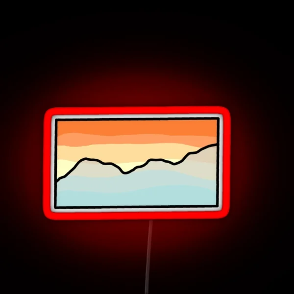 Mountain Sunset RGB Neon Sign