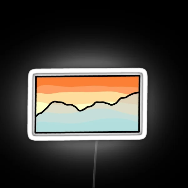 Mountain Sunset RGB Neon Sign