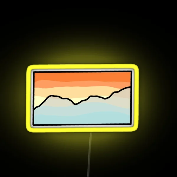 Mountain Sunset RGB Neon Sign