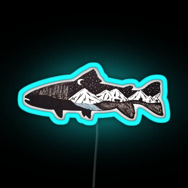 Mountain Trout RGB Neon Sign