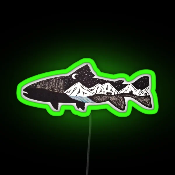 Mountain Trout RGB Neon Sign