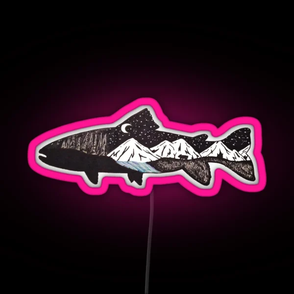 Mountain Trout RGB Neon Sign