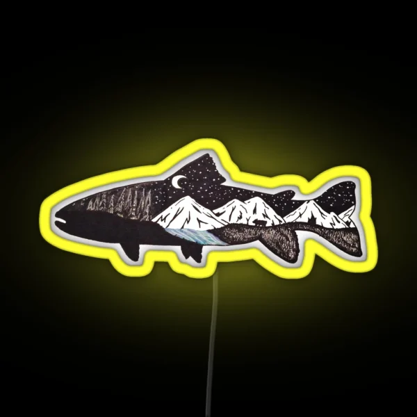 Mountain Trout RGB Neon Sign