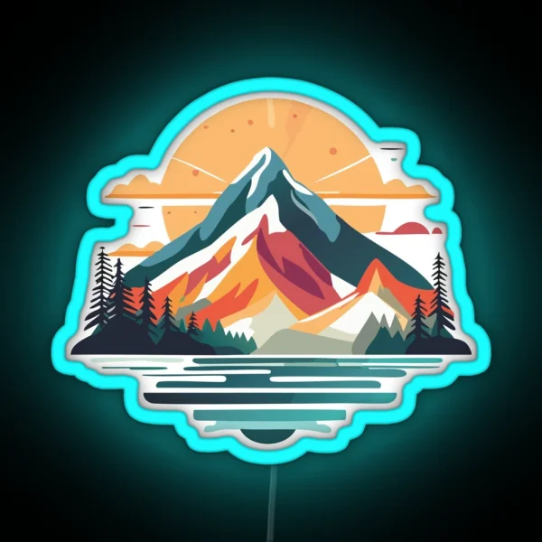 Mountains 4 RGB Neon Sign
