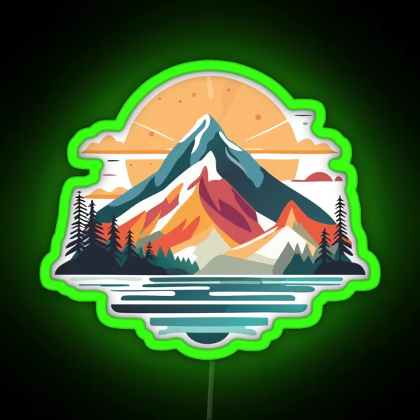 Mountains 4 RGB Neon Sign