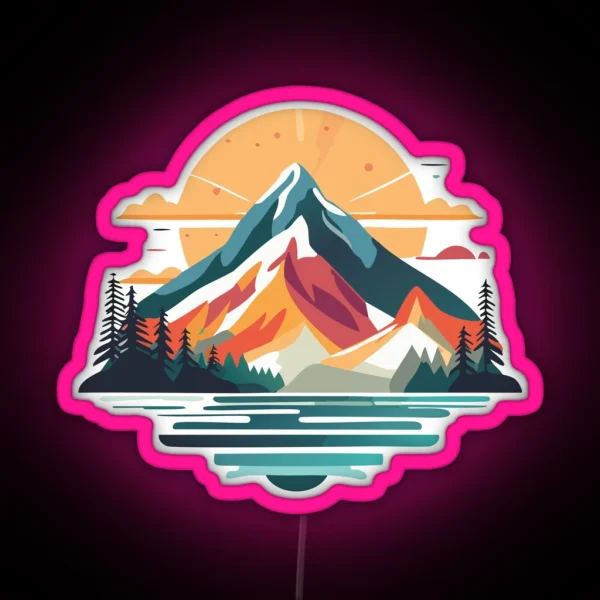 Mountains 4 RGB Neon Sign